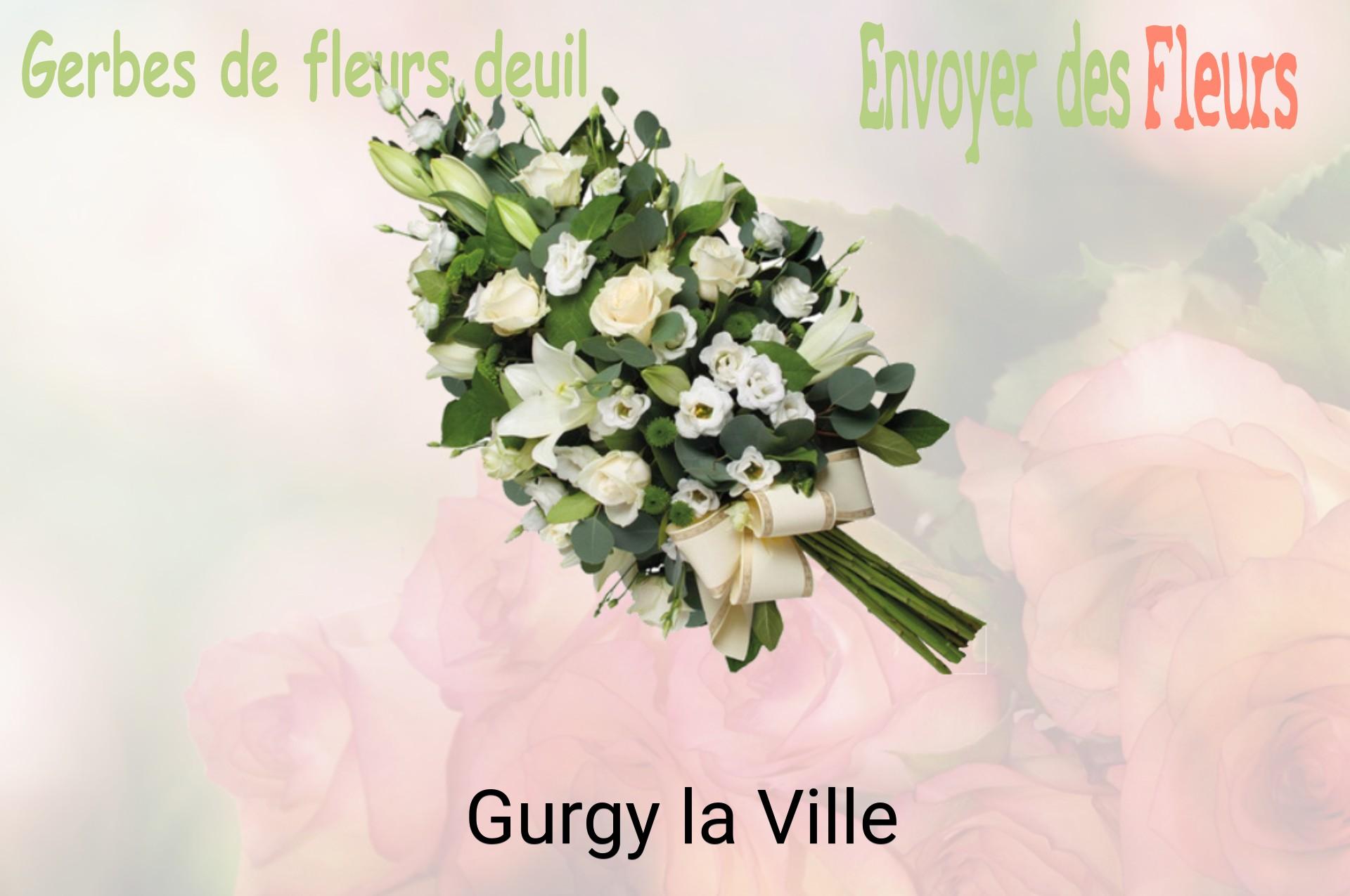 Gerbe de fleurs de deuil livrée à Gurgy-la-Ville